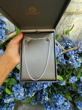 Load image into Gallery viewer, Reserved 9.10ct Estate Vintage Round Diamond Tennis Necklace in 14k White Gold