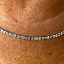 Load image into Gallery viewer, Reserved 9.10ct Estate Vintage Round Diamond Tennis Necklace in 14k White Gold