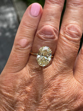 Load image into Gallery viewer, Reserved GIA 7.14ctw Canary Estate Oval Diamond Solitaire Engagement 18K Yellow Gold Ring