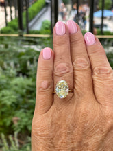 Load image into Gallery viewer, Reserved GIA 7.14ctw Canary Estate Oval Diamond Solitaire Engagement 18K Yellow Gold Ring