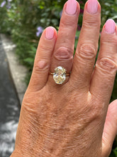 Load image into Gallery viewer, Reserved GIA 7.14ctw Canary Estate Oval Diamond Solitaire Engagement 18K Yellow Gold Ring