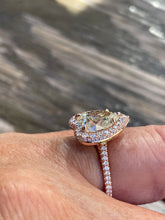 Load image into Gallery viewer, GIA  5.06ct Estate Vintage Heart Diamond Engagement Wedding  Rose Gold Ring