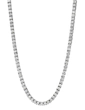 Load image into Gallery viewer, Reserved 9.10ct Estate Vintage Round Diamond Tennis Necklace in 14k White Gold