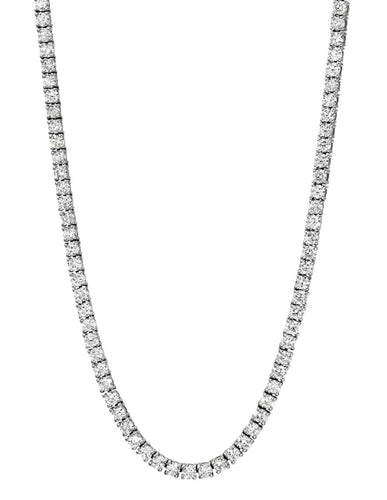 Reserved 9.10ct Estate Vintage Round Diamond Tennis Necklace in 14k White Gold