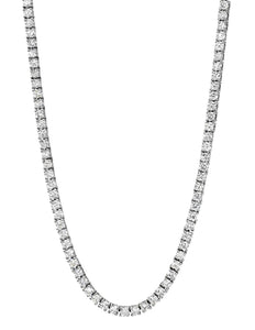 Reserved 9.10ct Estate Vintage Round Diamond Tennis Necklace in 14k White Gold