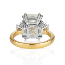 Load image into Gallery viewer, GIA 5.79ct Estate Vintage Radiant Diamond Three-stone Engagement Wedding Ring Plat/18k YG