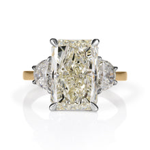 Load image into Gallery viewer, GIA 6.04ct Estate Vintage Radiant Diamond Engagement Wedding 18k Yellow Gold Platinum Ring