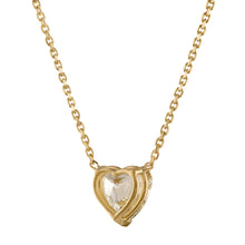 Load image into Gallery viewer, Reserved GIA 2.07ct Estate Vintage Heart Diamond Pendant Necklace in 18k Yellow Gold