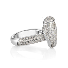 Load image into Gallery viewer, GIA 8.21ct Estate Vintage Heart Diamond 18 White Gold Engagement Anniversary Ring