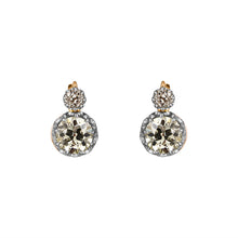 Load image into Gallery viewer, Victorian GIA 5.21ct Old European Diamond Dangling Platinum 18K Rose Gold Earrings