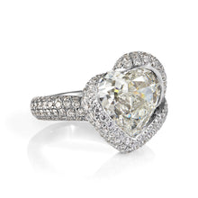 Load image into Gallery viewer, GIA 8.21ct Estate Vintage Heart Diamond 18 White Gold Engagement Anniversary Ring