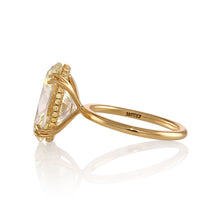 Load image into Gallery viewer, Reserved GIA 7.14ctw Canary Estate Oval Diamond Solitaire Engagement 18K Yellow Gold Ring