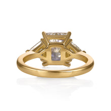 Load image into Gallery viewer, GIA 3.57ct Estate Vintage Radiant Diamond Engagement Wedding 18k Yellow Gold Ring