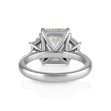 Load image into Gallery viewer, GIA 5.01ct Estate Vintage Emerald cut Diamond 3 Stone Engagement Wedding Platinum Ring