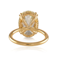 Load image into Gallery viewer, Reserved GIA 7.14ctw Canary Estate Oval Diamond Solitaire Engagement 18K Yellow Gold Ring