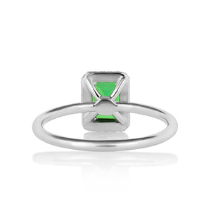 Reserved 1.57ct Estate Vintage Green Tourmaline Diamond Engagement Wedding Ring Platinum