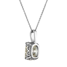 Load image into Gallery viewer, GIA 3.32ct Antique Vintage Old Mine Cushion Diamond Pendant 14k White Gold